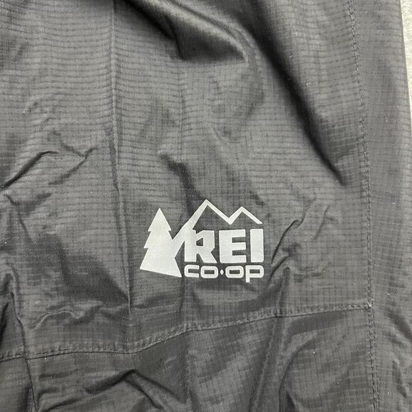 REI Co-op Pants Mens Medium Short Black Rain Nylon Ripstop Water Resistant Shell - Picture 3 of 14